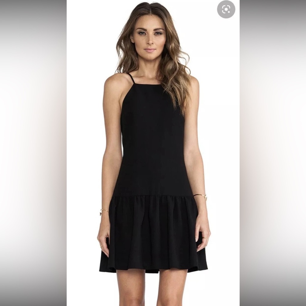 Trina Turk Revolve Doheny Drop Waist Black Sleeveless Dress Womens 10